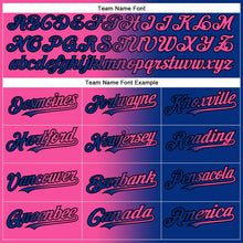 Load image into Gallery viewer, Custom Royal Pink-Black Gradient Fashion Two-Button Unisex Softball Jersey