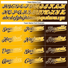 Load image into Gallery viewer, Custom Brown Gold-Cream Gradient Fashion Two-Button Unisex Softball Jersey