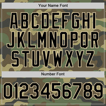 Load image into Gallery viewer, Custom Camo Black-Cream Salute To Service Two-Button Unisex Softball Jersey