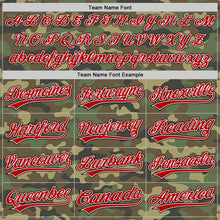 Load image into Gallery viewer, Custom Camo Red-Black Salute To Service Two-Button Unisex Softball Jersey
