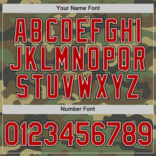 Load image into Gallery viewer, Custom Camo Red-Black Salute To Service Two-Button Unisex Softball Jersey