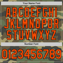 Load image into Gallery viewer, Custom Camo Orange-Black Salute To Service Two-Button Unisex Softball Jersey