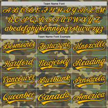 Load image into Gallery viewer, Custom Camo Gold-Black Salute To Service Two-Button Unisex Softball Jersey