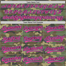 Load image into Gallery viewer, Custom Camo Pink Black-Light Blue Salute To Service Two-Button Unisex Softball Jersey