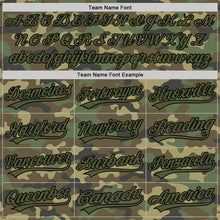 Load image into Gallery viewer, Custom Camo Olive-Black Salute To Service Two-Button Unisex Softball Jersey