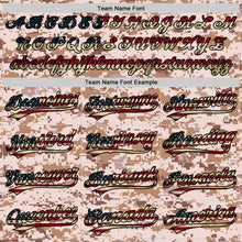 Load image into Gallery viewer, Custom Camo Vintage USA Flag-Black Salute To Service Two-Button Unisex Softball Jersey