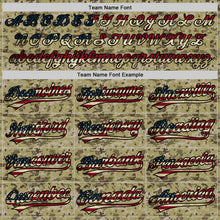 Load image into Gallery viewer, Custom Camo Vintage USA Flag-Black Salute To Service Two-Button Unisex Softball Jersey