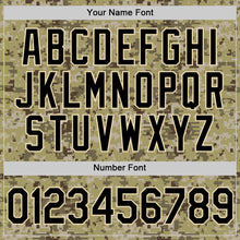 Load image into Gallery viewer, Custom Camo Black-Cream Salute To Service Two-Button Unisex Softball Jersey