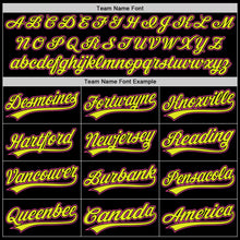 Load image into Gallery viewer, Custom Black Pink-Neon Yellow Two-Button Unisex Softball Jersey