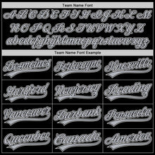 Load image into Gallery viewer, Custom Black Gray-White Two-Button Unisex Softball Jersey