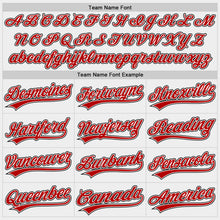Load image into Gallery viewer, Custom White Red-Black Two-Button Unisex Softball Jersey