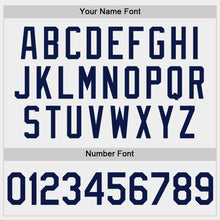 Load image into Gallery viewer, Custom White Navy Two-Button Unisex Softball Jersey