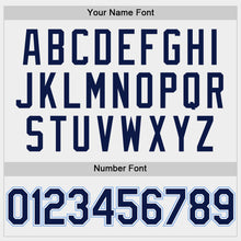 Load image into Gallery viewer, Custom White Navy-Light Blue Two-Button Unisex Softball Jersey