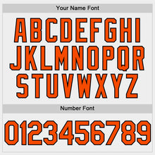 Load image into Gallery viewer, Custom White Orange-Black Two-Button Unisex Softball Jersey