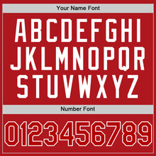 Load image into Gallery viewer, Custom Red White Two-Button Unisex Softball Jersey