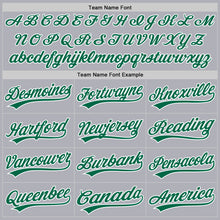 Load image into Gallery viewer, Custom Gray Kelly Green-White Two-Button Unisex Softball Jersey