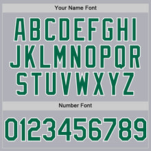 Load image into Gallery viewer, Custom Gray Kelly Green-White Two-Button Unisex Softball Jersey