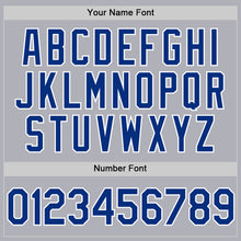 Load image into Gallery viewer, Custom Gray Royal-White Two-Button Unisex Softball Jersey