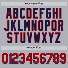 Load image into Gallery viewer, Custom Gray Red-Navy Two-Button Unisex Softball Jersey