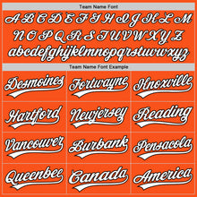 Load image into Gallery viewer, Custom Orange White-Black Two-Button Unisex Softball Jersey