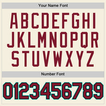 Load image into Gallery viewer, Custom Cream Crimson Black-Aqua Two-Button Unisex Softball Jersey