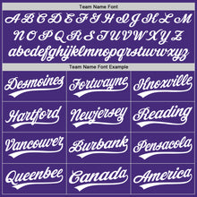 Load image into Gallery viewer, Custom Purple White Two-Button Unisex Softball Jersey