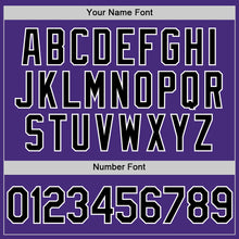 Load image into Gallery viewer, Custom Purple Black-White Two-Button Unisex Softball Jersey