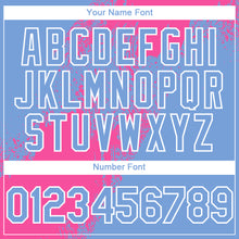 Load image into Gallery viewer, Custom Pink Light Blue-White 3D Pattern Abstract Brush Stroke Two-Button Unisex Softball Jersey