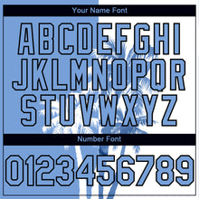 Load image into Gallery viewer, Custom White Light Blue-Black 3D Pattern Hawaii Coconut Trees Two-Button Unisex Softball Jersey