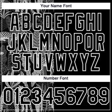 Load image into Gallery viewer, Custom Black White 3D Pattern Leopards And Tropical Palm Leaves Two-Button Unisex Softball Jersey