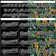 Load image into Gallery viewer, Custom Black White 3D Pattern Leopards And Tropical Palm Leaves Two-Button Unisex Softball Jersey