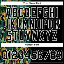 Load image into Gallery viewer, Custom Black White 3D Pattern Leopards And Tropical Palm Leaves Two-Button Unisex Softball Jersey