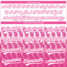 Load image into Gallery viewer, Custom White Pink 3D Pattern Lines Two-Button Unisex Softball Jersey