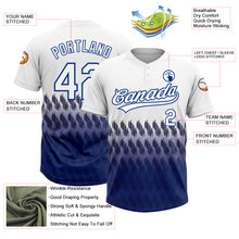 Load image into Gallery viewer, Custom White Royal 3D Pattern Lines Two-Button Unisex Softball Jersey