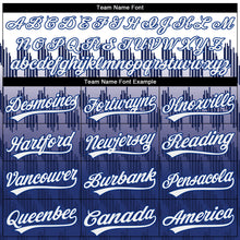 Load image into Gallery viewer, Custom White Royal 3D Pattern Lines Two-Button Unisex Softball Jersey