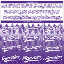 Load image into Gallery viewer, Custom White Purple 3D Pattern Lines Two-Button Unisex Softball Jersey