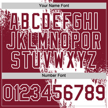 Load image into Gallery viewer, Custom White Crimson 3D Pattern Abstract Brush Stroke Two-Button Unisex Softball Jersey