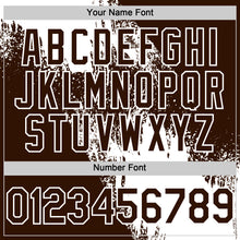 Load image into Gallery viewer, Custom White Brown 3D Pattern Abstract Brush Stroke Two-Button Unisex Softball Jersey