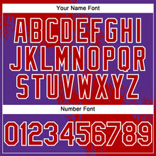 Load image into Gallery viewer, Custom Red Purple-White 3D Pattern Abstract Brush Stroke Two-Button Unisex Softball Jersey