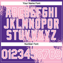 Load image into Gallery viewer, Custom Light Pink Purple-White 3D Pattern Abstract Brush Stroke Two-Button Unisex Softball Jersey