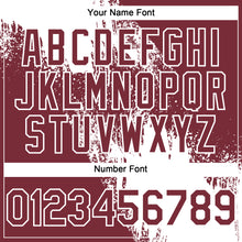 Load image into Gallery viewer, Custom White Burgundy 3D Pattern Abstract Brush Stroke Two-Button Unisex Softball Jersey