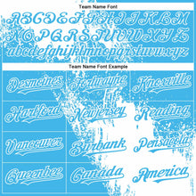 Load image into Gallery viewer, Custom White Sky Blue 3D Pattern Abstract Brush Stroke Two-Button Unisex Softball Jersey