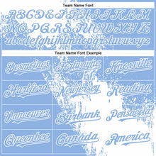 Load image into Gallery viewer, Custom White Light Blue 3D Pattern Abstract Brush Stroke Two-Button Unisex Softball Jersey