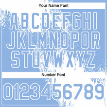 Load image into Gallery viewer, Custom White Light Blue 3D Pattern Abstract Brush Stroke Two-Button Unisex Softball Jersey