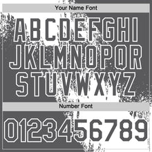 Load image into Gallery viewer, Custom White Steel Gray 3D Pattern Abstract Brush Stroke Two-Button Unisex Softball Jersey