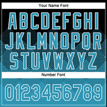 Load image into Gallery viewer, Custom Black Panther Blue-White 3D Gradient Square Shape Two-Button Unisex Softball Jersey