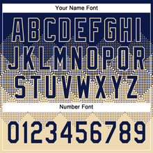 Load image into Gallery viewer, Custom Navy Cream 3D Gradient Square Shape Two-Button Unisex Softball Jersey