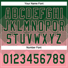 Load image into Gallery viewer, Custom Green Medium Pink 3D Gradient Square Shape Two-Button Unisex Softball Jersey