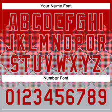 Load image into Gallery viewer, Custom Red Gray 3D Gradient Square Shape Two-Button Unisex Softball Jersey