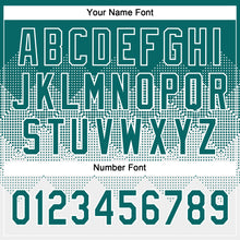 Load image into Gallery viewer, Custom Teal White 3D Gradient Square Shape Two-Button Unisex Softball Jersey